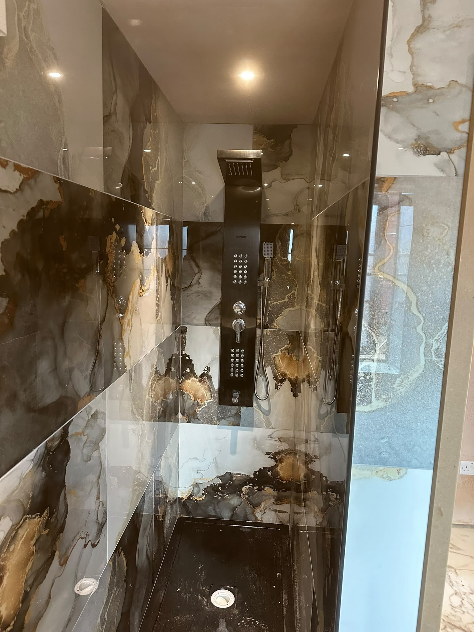 Tiled shower room