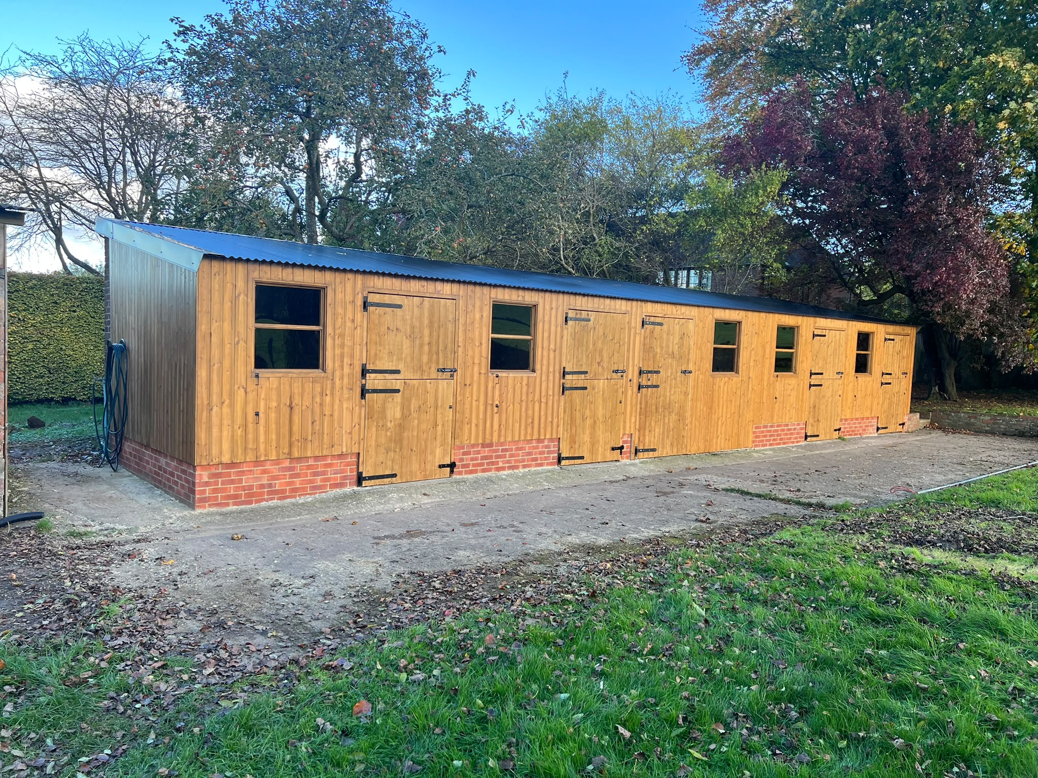 Completed timber outbuilding
