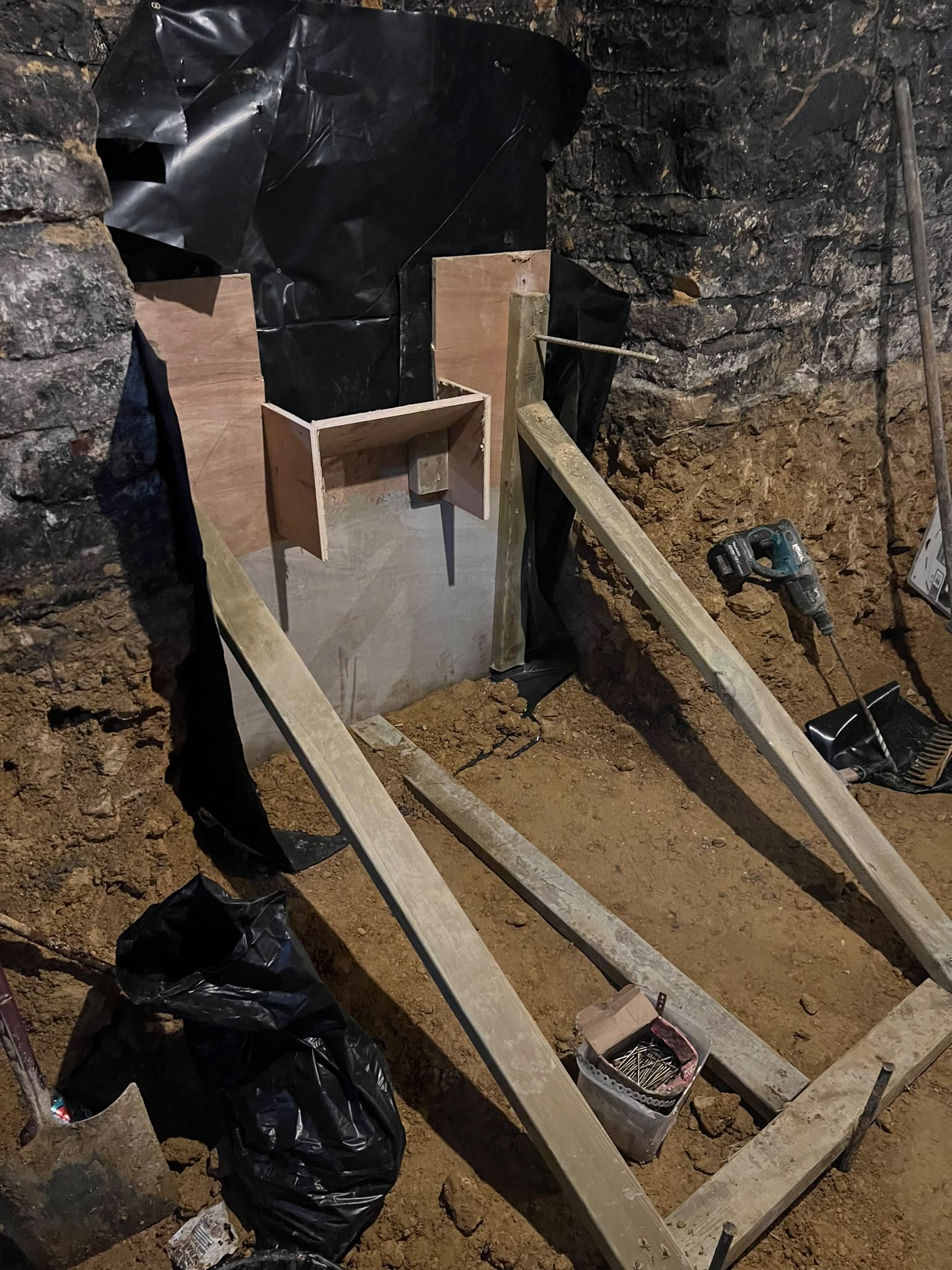Deep foundation excavation