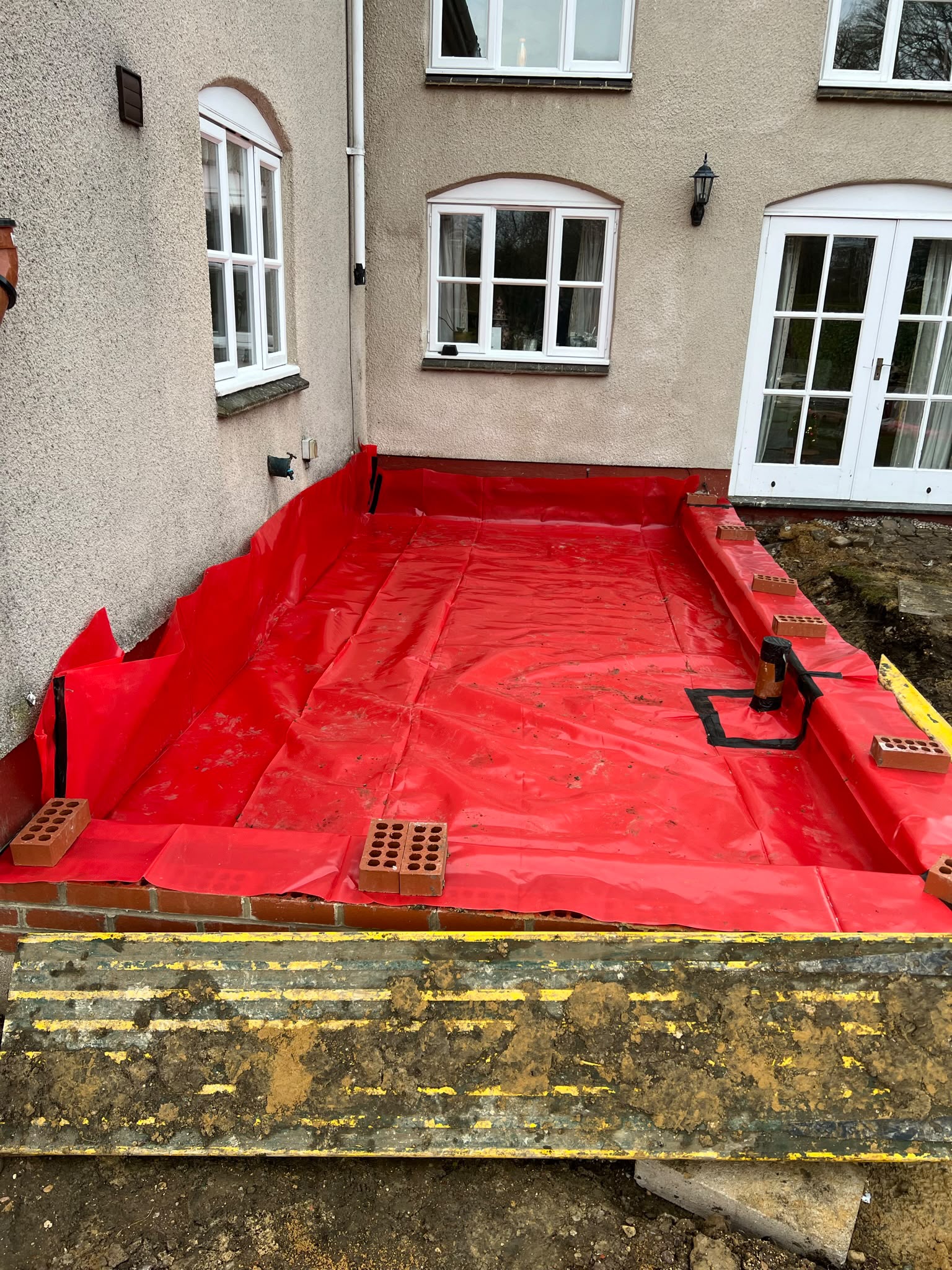 Damp-proof membrane preparation