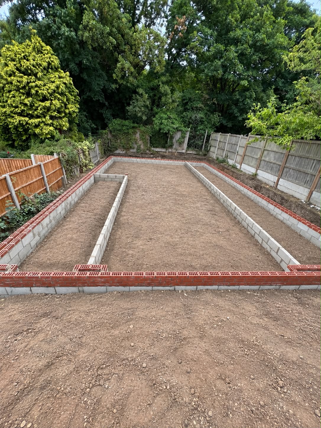 Foundation blockwork layout