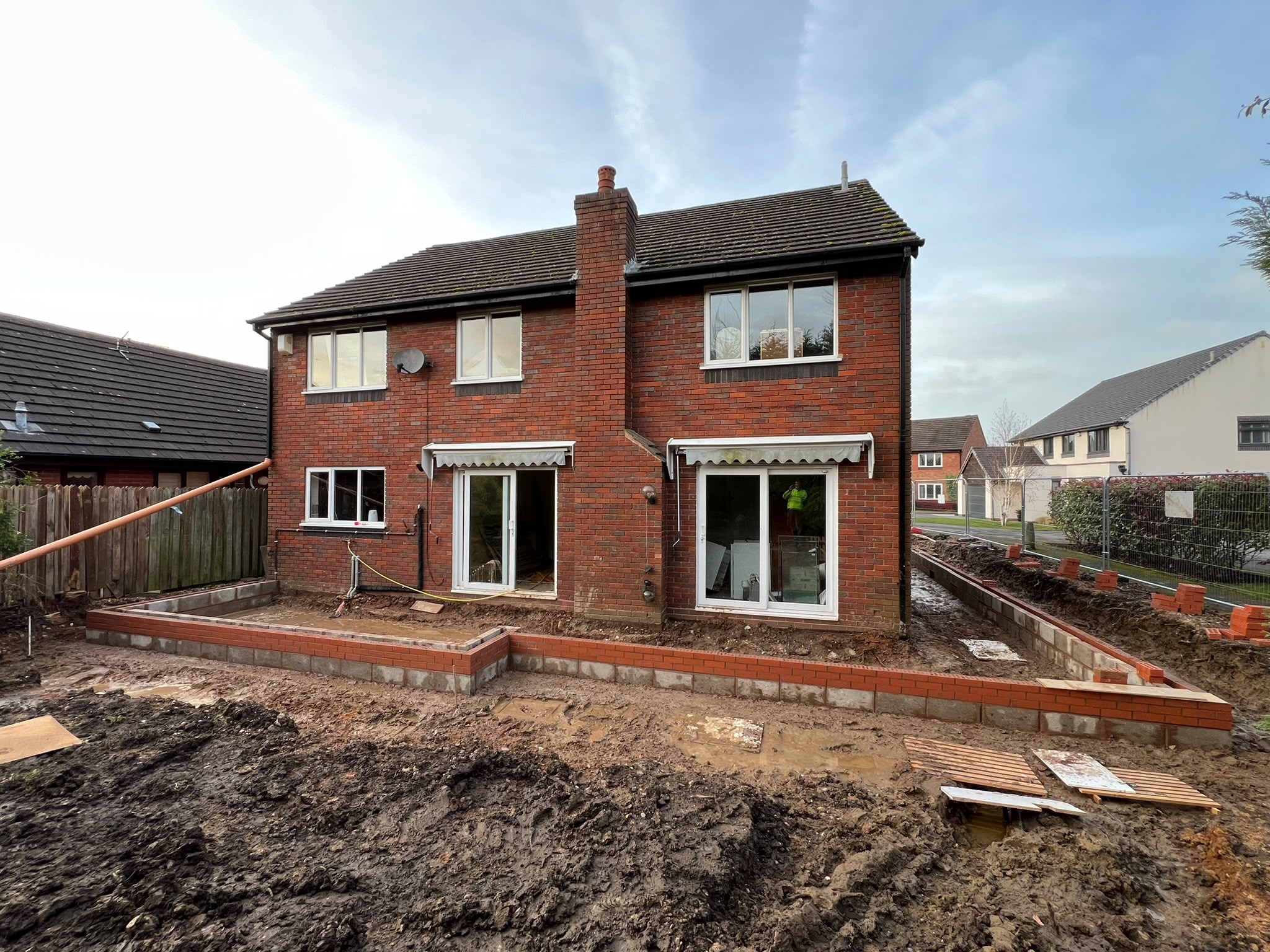 Foundation perimeter brickwork