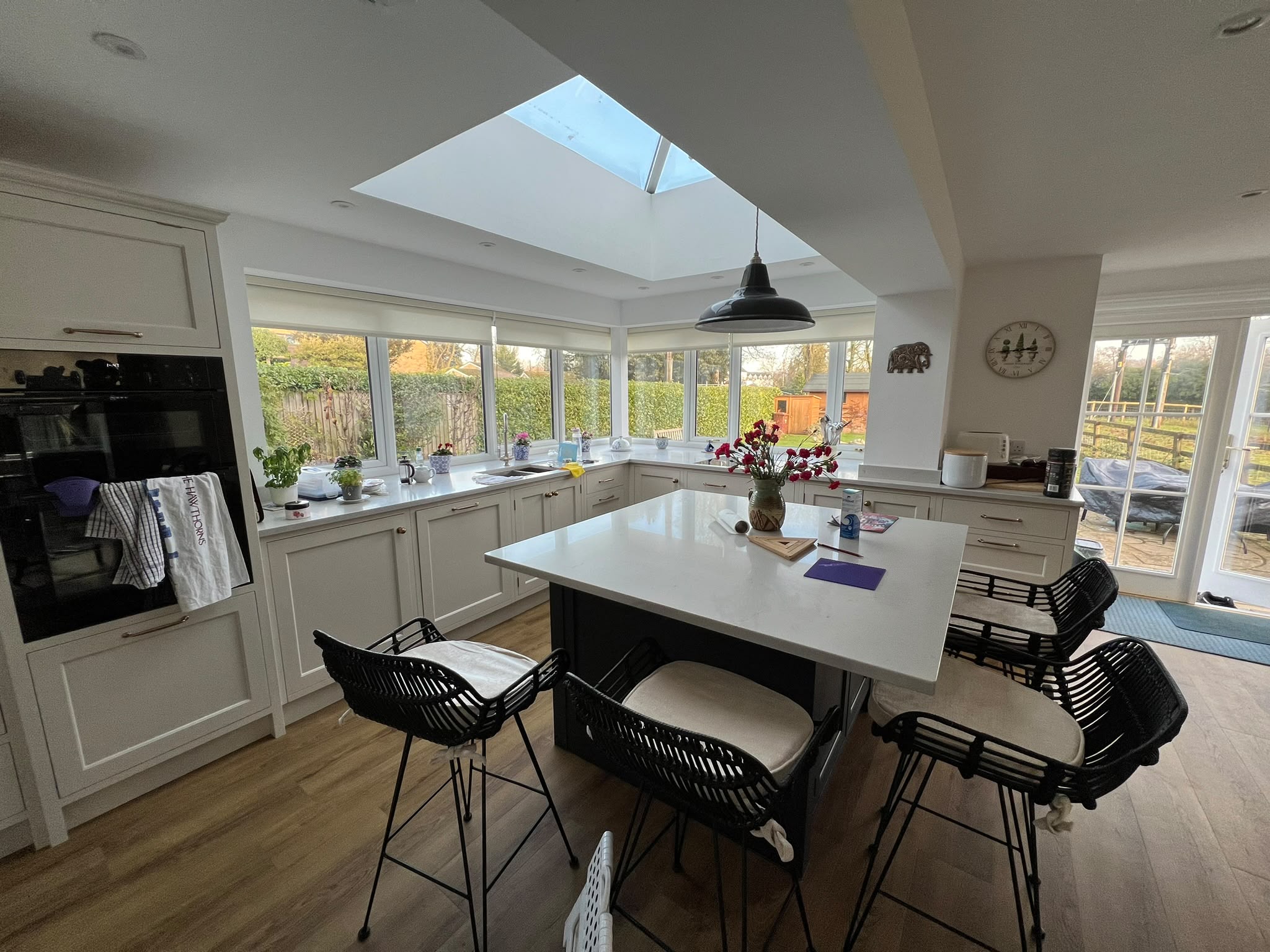 Bright kitchen extension with rooflight