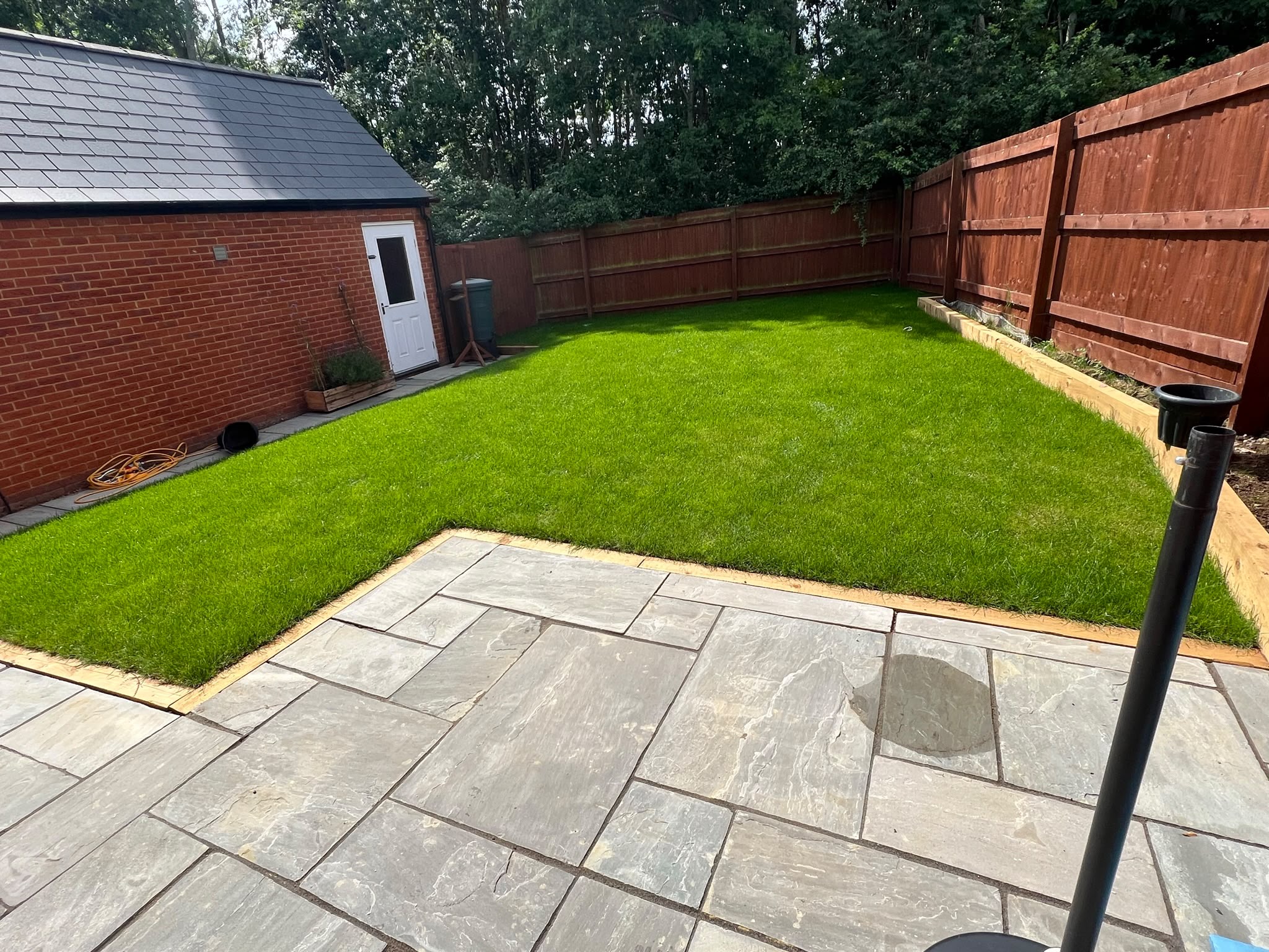 Lawn and fencing