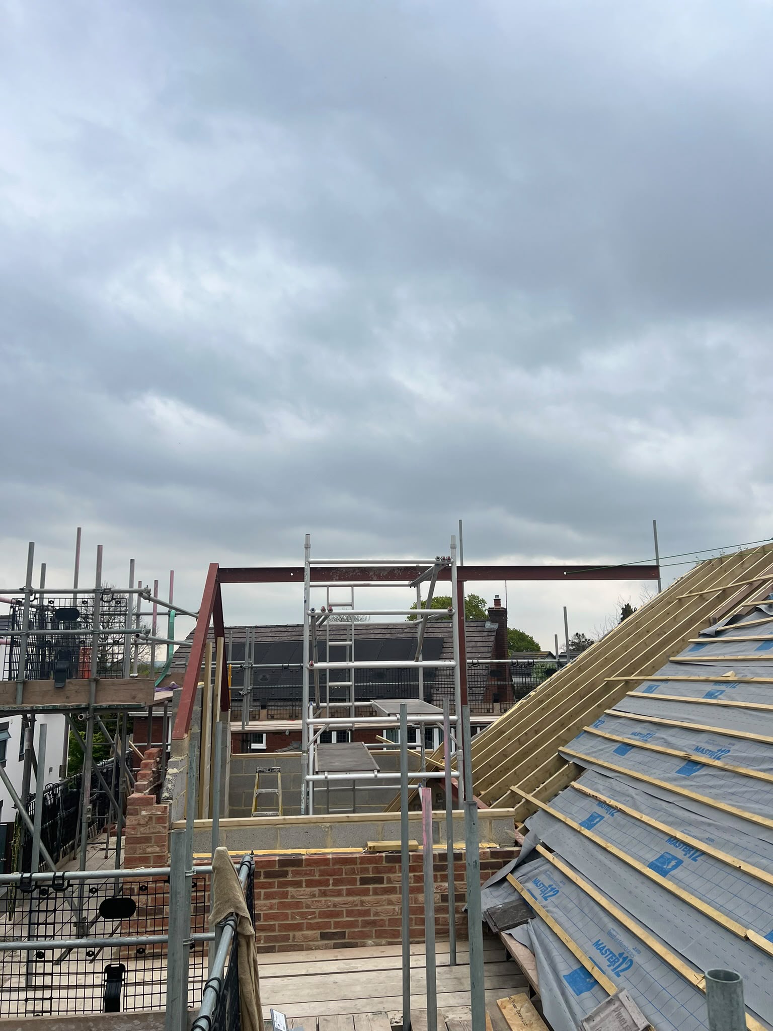 Exterior structural steel frame